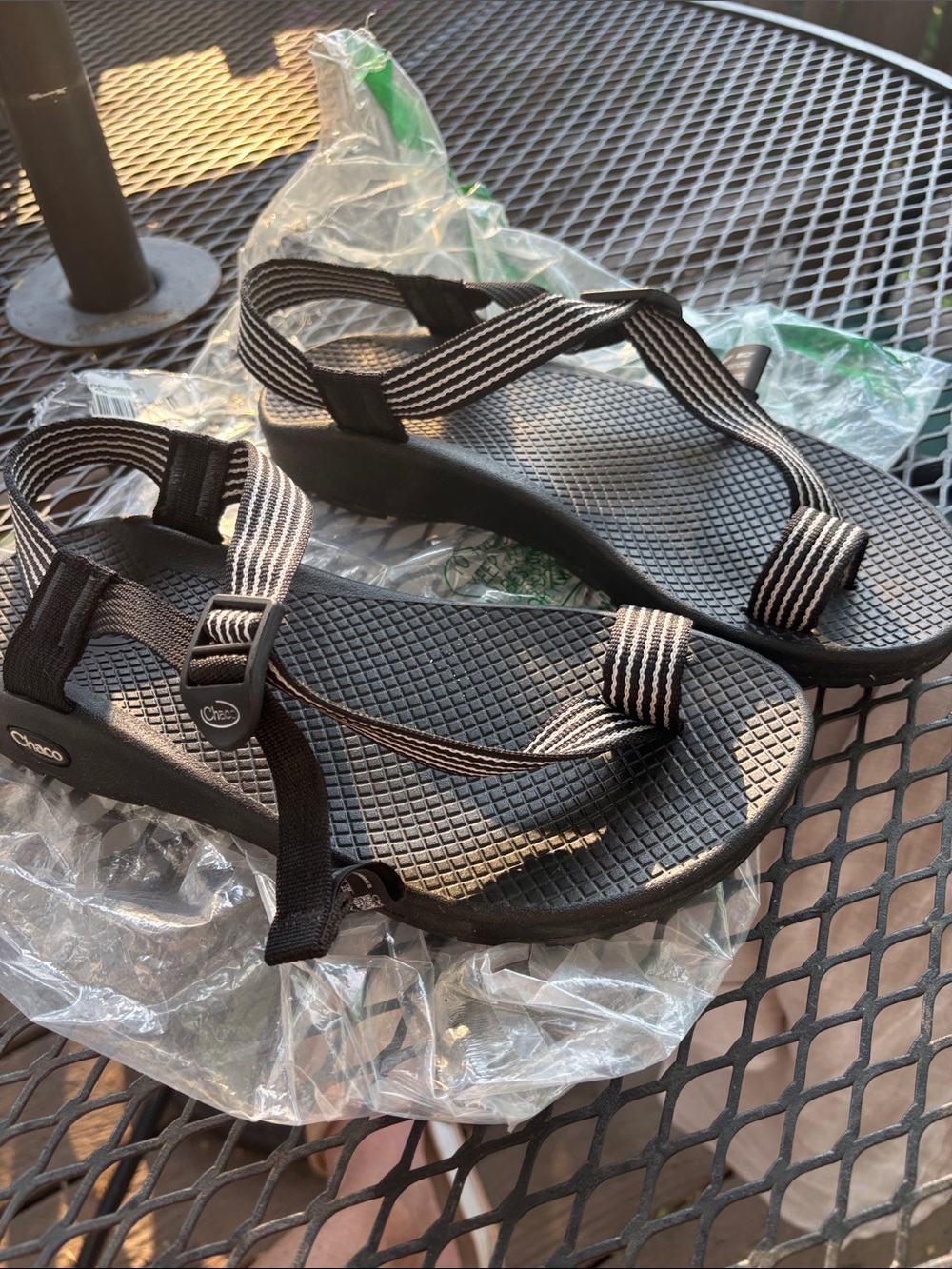 Chaco Women's Bodhi Sandals - Black with White Stripes - Picture 8 of 9